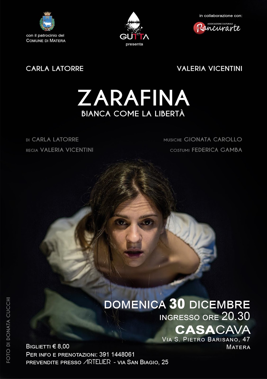 “Zarafina”, la storia della donna combattente raccontata da Carla Latorre e Valeria Vicentini. Appuntamento il 30 a Matera a Casa Cava