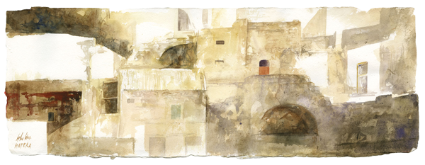 Matera. Pietra e pane: nella Fondazione Sassi acquerelli del pittore spagnolo Pedro Cano