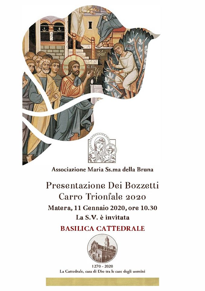 Matera, sabato la presentazione dei bozzetti del concorso per il Carro Trionfale in onore della Madonna della Bruna
