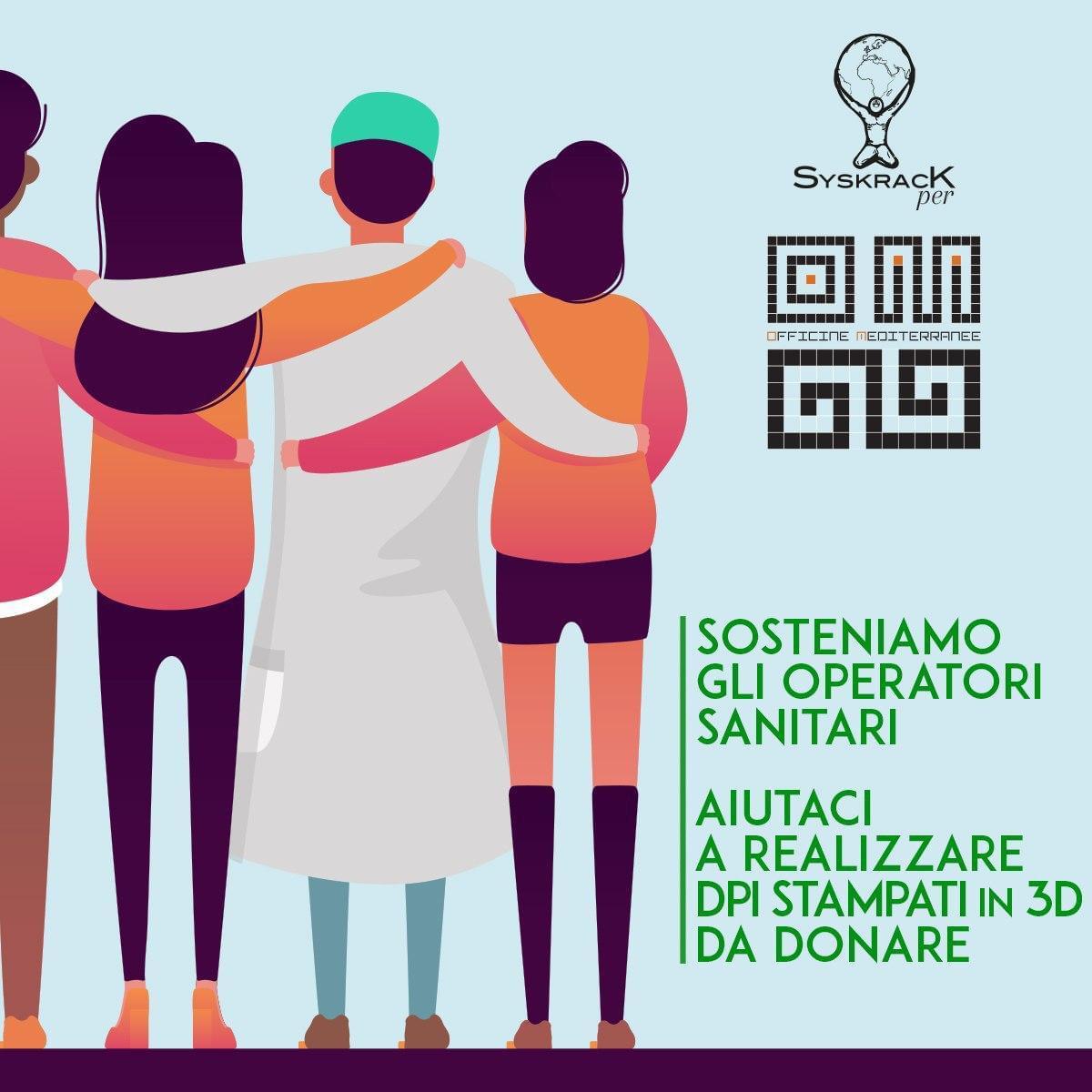 Campagna di Crowdfunding del collettivo “Officine Mediteranee” per realizzare scudi facciali e altri dispositivi per il personale sanitario