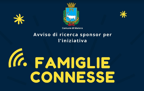 Il Comune di Matera lancia l’iniziativa “Famiglie connesse”, un invito a imprese e attività commerciali per donare sim e webcube