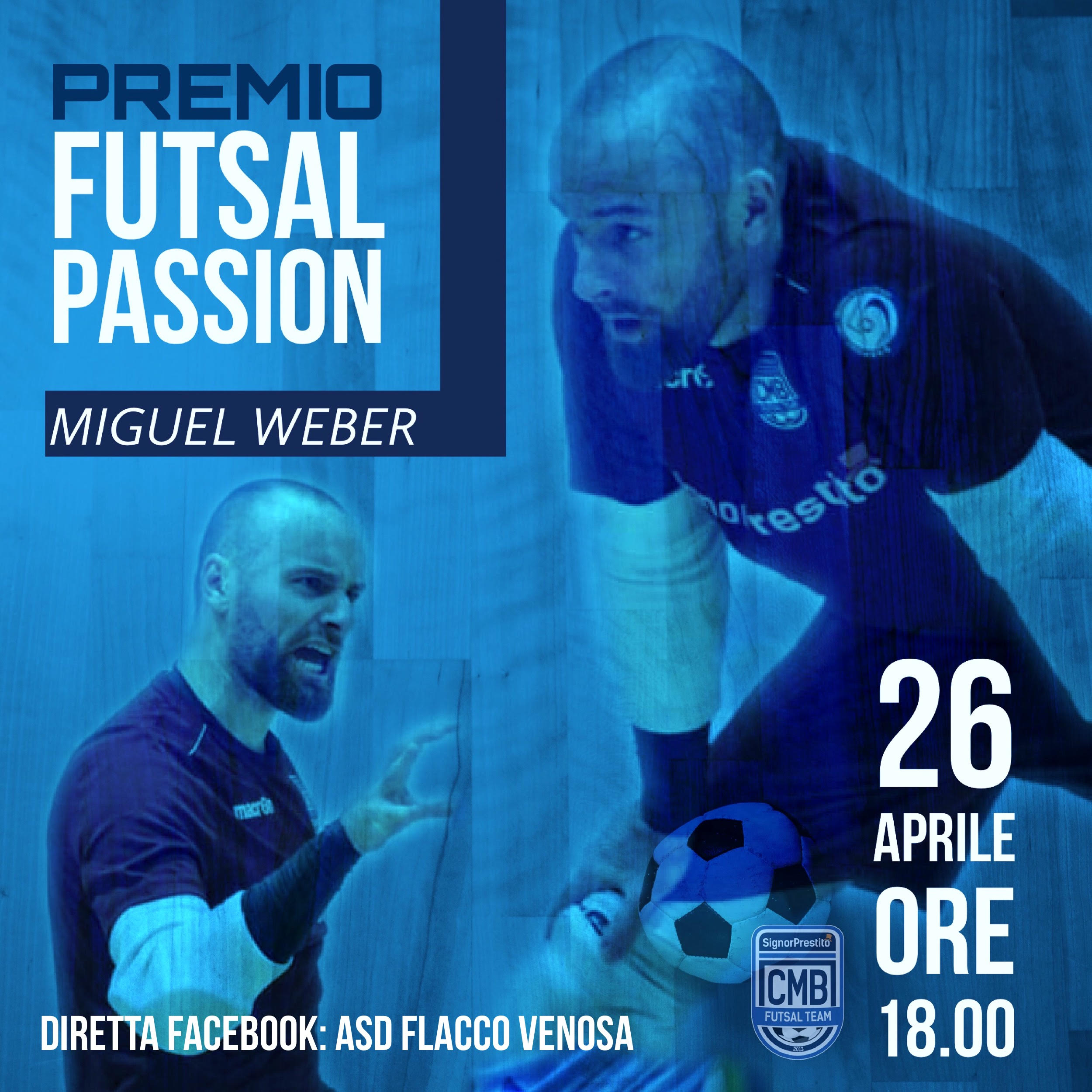 Miguel Weber del Signor Prestito CMB premiato  Futsal Passion edizione 2020 – categoria portieri