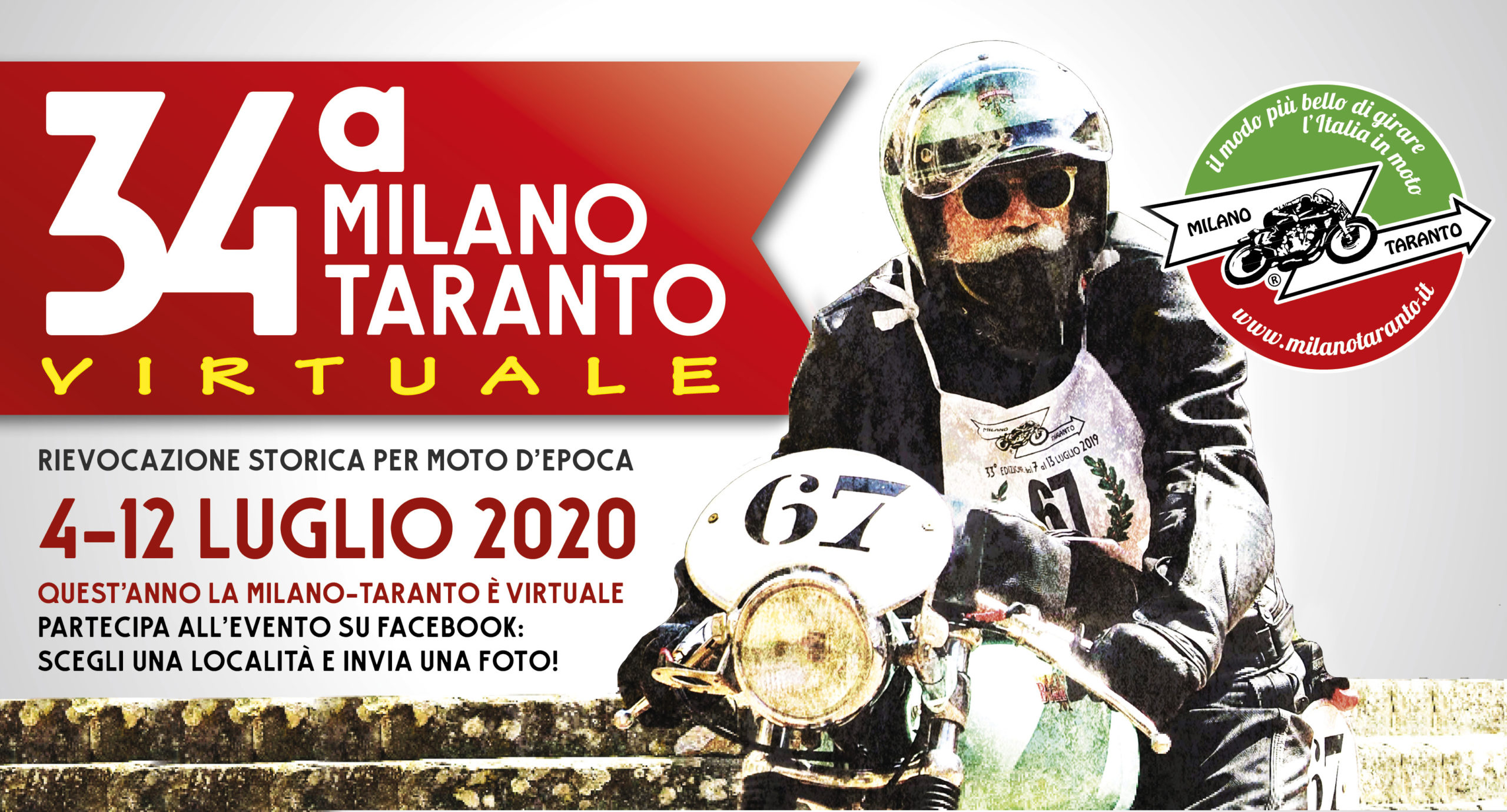 Milano-Taranto, 34esima edizione tutta virtuale. La maratona per moto d’epoca non si ferma: l’evento si sposta su Facebook