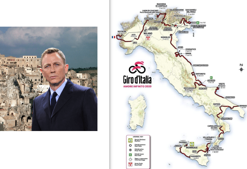 Sindaco De Ruggieri: “Giro d’Italia e James Bond, Matera resta sotto i riflettori”