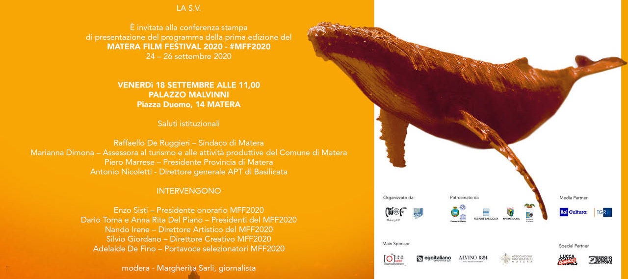 Matera Film Festival, presentazione il 18 settembre