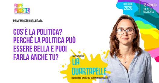 Prime Minister Basilicata presenta: “La politica raccontata ai ragazzi” il 12 in streaming