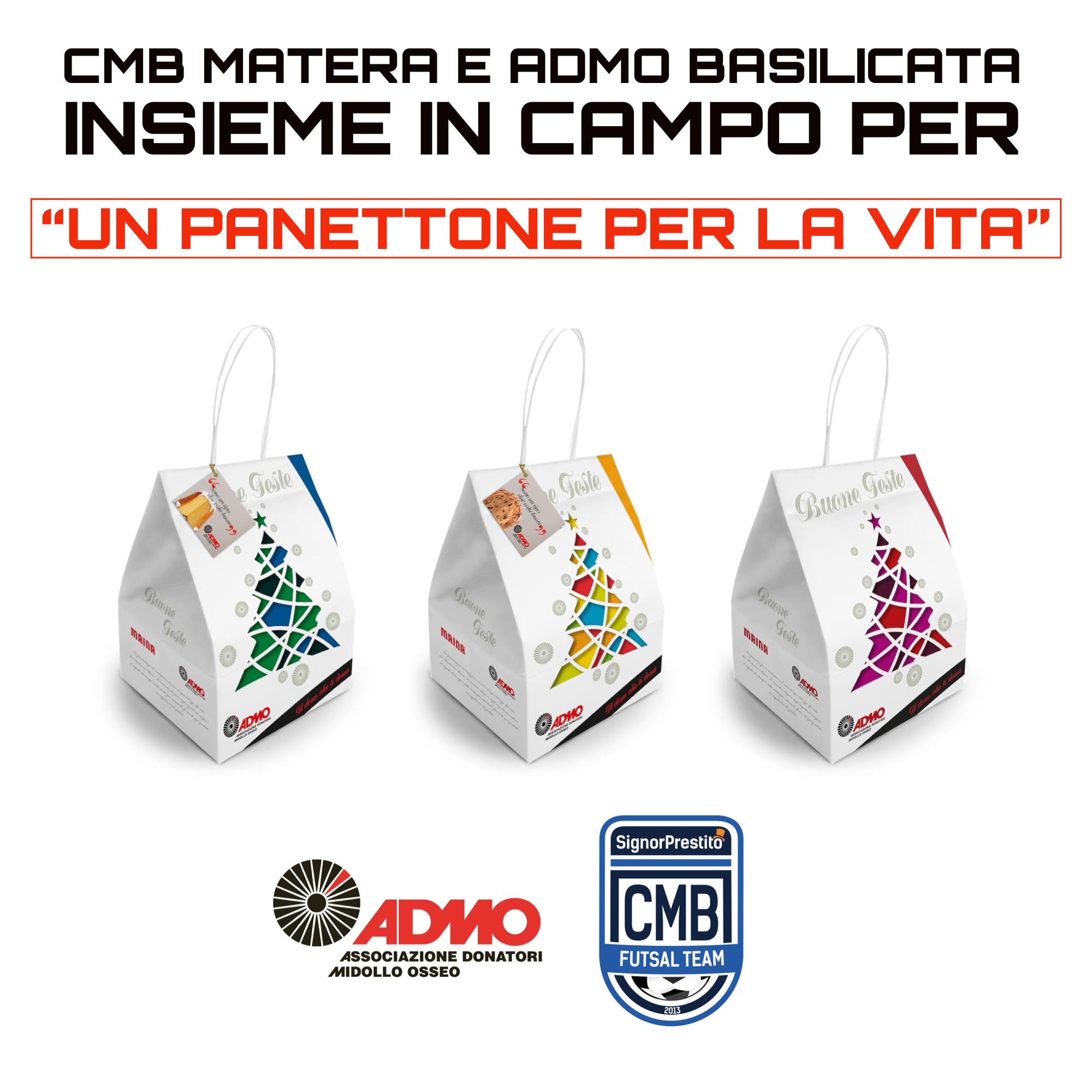 La società Signor Prestito CMB Matera scende in campo al fianco di ADMO Basilicata per l’iniziativa “Un Panettone per la vita”