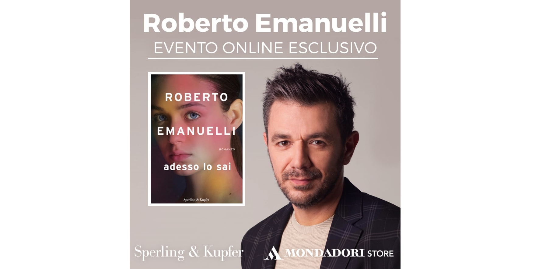 Roberto Emanuelli incontra online le sue lettrici: emozioni e sorprese nella presentazione ufficiale online di “Adesso lo sai”