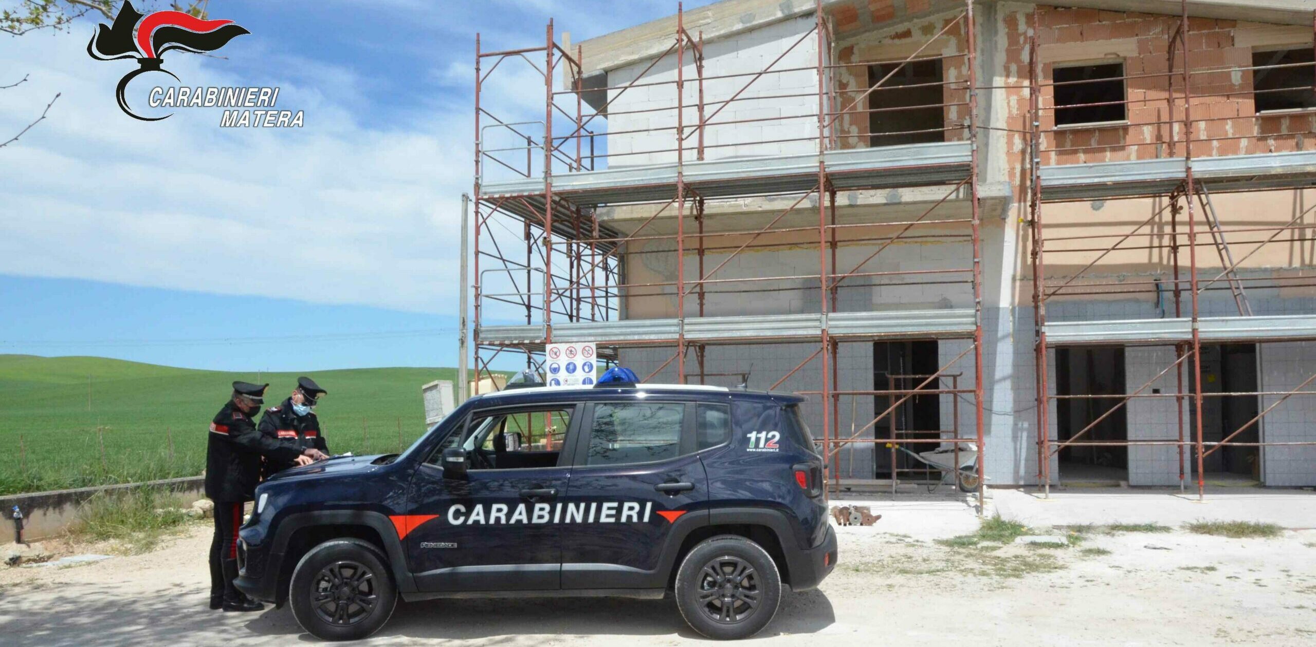 Matera, controlli dei carabinieri nei cantieri edili: due persone denunciate e diverse sanzioni amministrative contestate