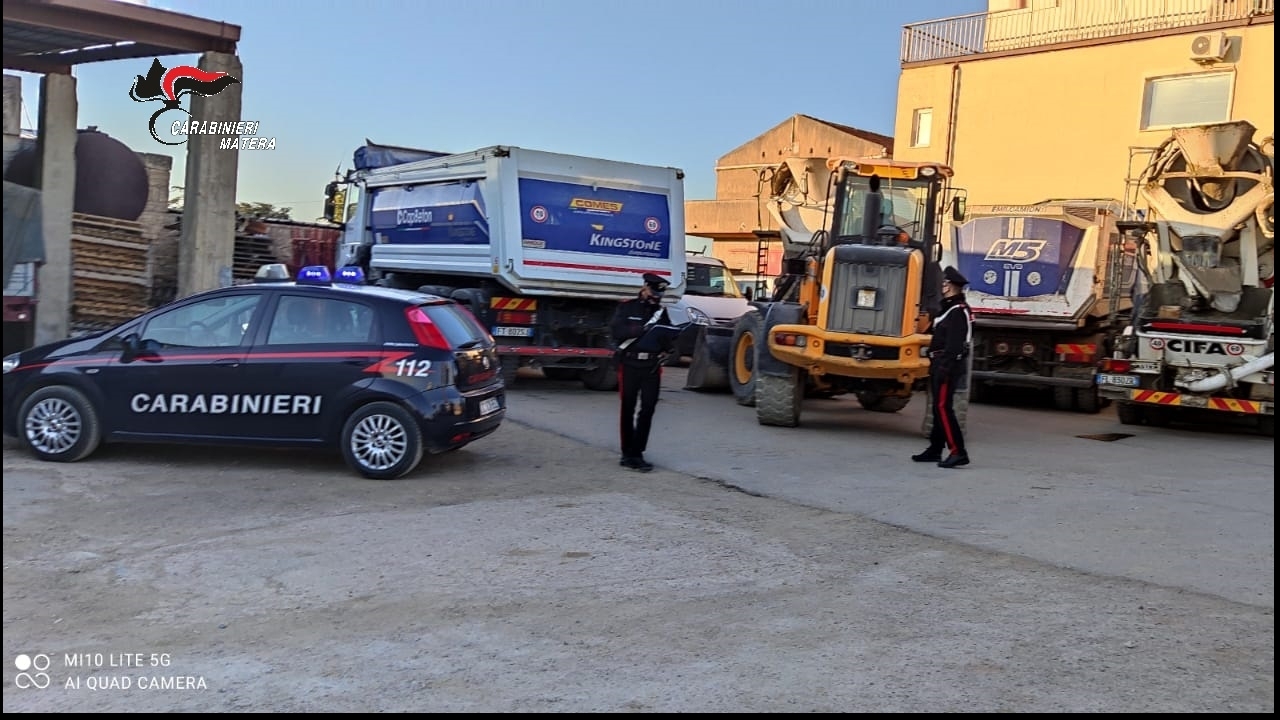 Irsina, recuperati dai Carabinieri sette mezzi pesanti da 400mila euro che erano stati rubati