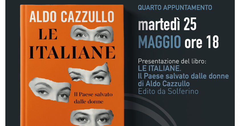 “Cercando fra le righe” della Fondazione Sassi ospita Aldo Cazzullo con “Le italiane. Il Paese salvato dalle donne”