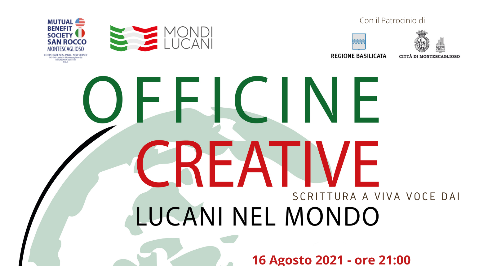 Montescaglioso, il 16 agosto “Officine Creative – Scrittura a viva voce. Dai Lucani nel Mondo”