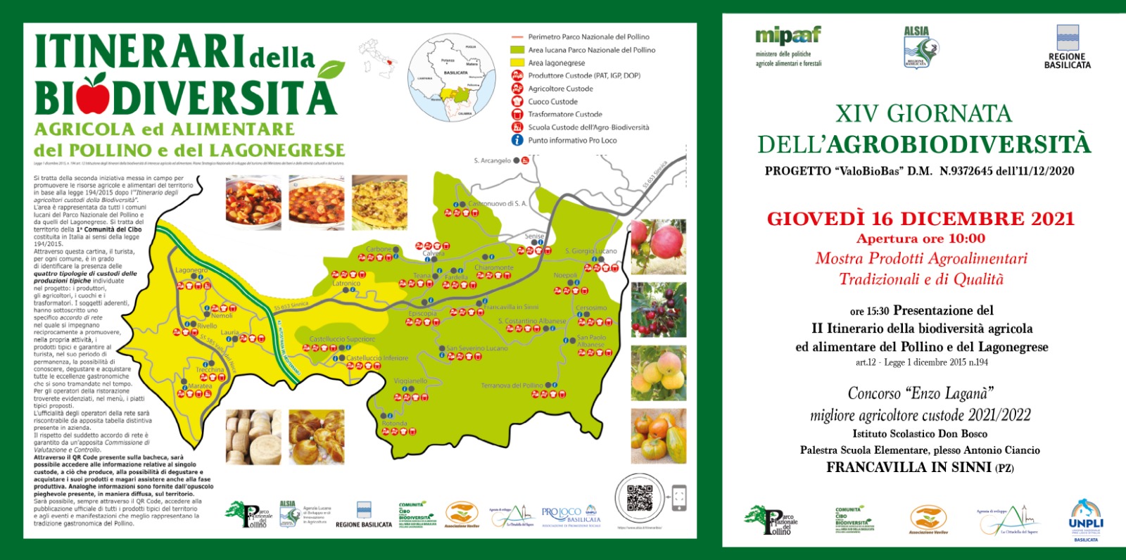 A Francavilla in Sinni (PZ) il 16 la XIV Giornata della Agrobiodiversità della Basilicata