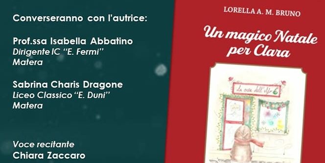 Domani a Matera presentazione di “Un magico Natale per Clara” di Lorella Bruno