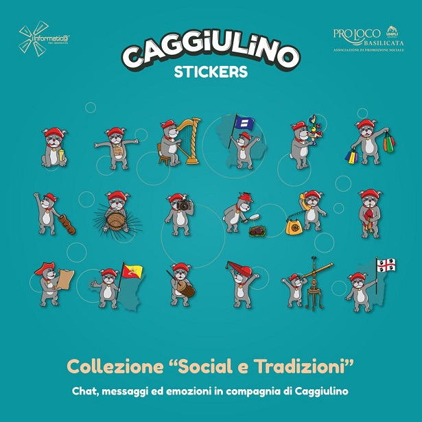 Da iInformatica e Unpli Basilicata buon anno con i nuovi stickers di Caggiulino