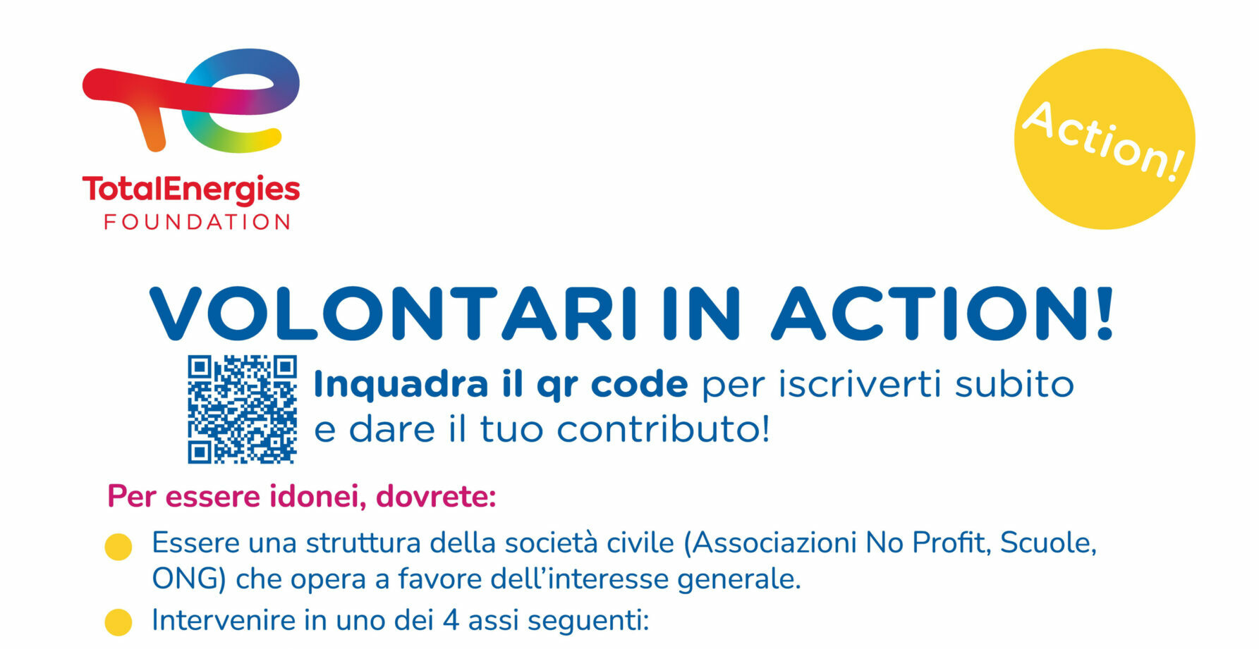 Al via in Basilicata il progetto “Action!”: ONG, associazioni no profit e scuole lucane possono aderire e avvalersi del volontariato dei dipendenti di TotalEnergies