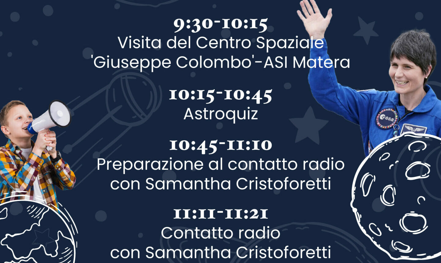Al Centro Spaziale di Matera domani collegamento in diretta con Samantha Cristoforetti durante la tappa de Il Cielo Itinerante