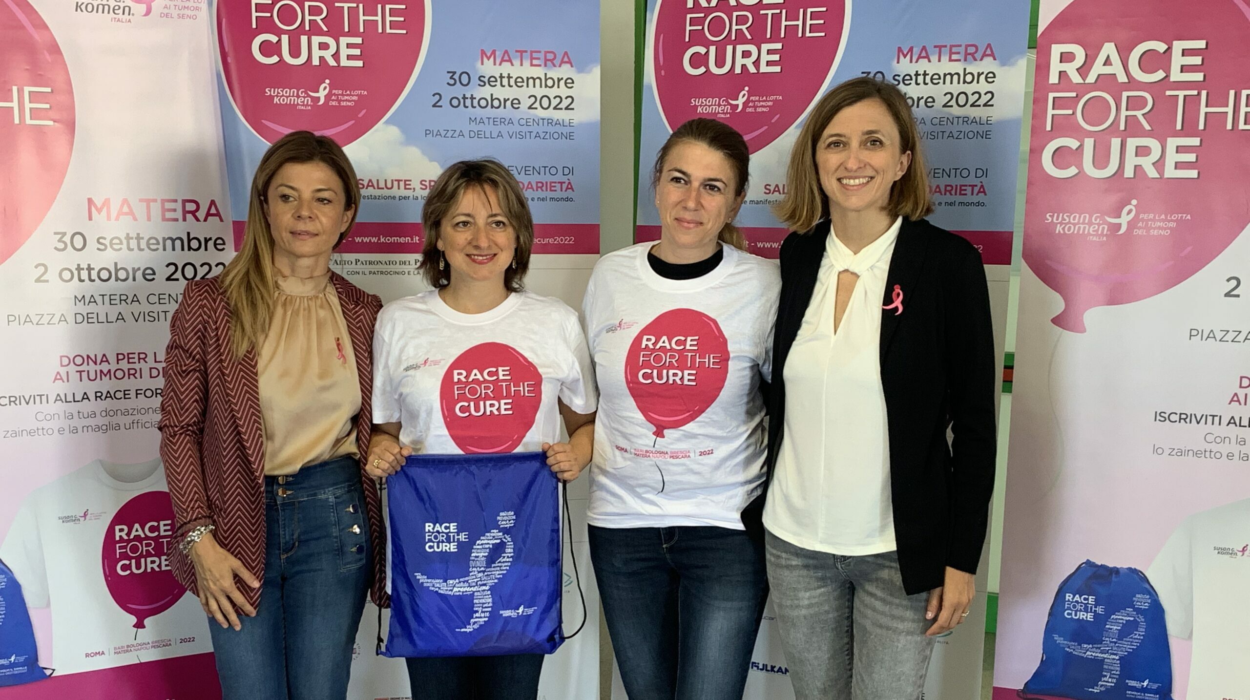 Fa tappa a Matera dal 30 settembre al 2 ottobre la “Race for the cure”, la più grande manifestazione al mondo per la lotta ai tumori del seno organizzata da Komen Italia