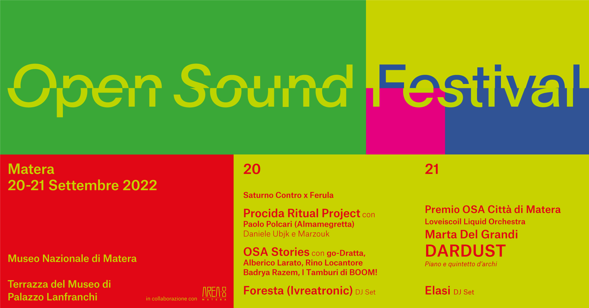 Matera, al via Open Sound Festival 2022