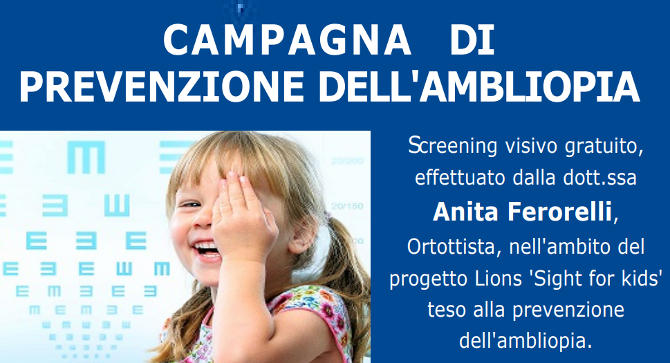 Sight for Kids: campagna di prevenzione dell’ambliopia il 25 e 26 all’Istituto comprensivo Giovanni Pascoli di Matera