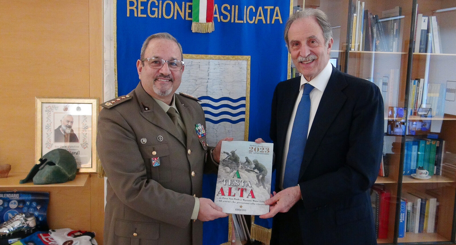 Il presidente Bardi incontra il il Colonnello Biagio Antonio Ferraro, Comandante Militare Esercito “Basilicata”