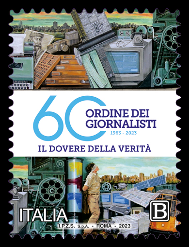 Da Poste Italiane un francobollo celebrativo dell’Ordine nazionale dei Giornalisti