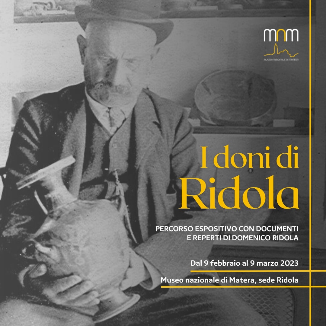 Museo nazionale di Matera, apertura del percorso espositivo “I doni di Ridola” per l’anniversario dell’istituzione del museo “Domenico Ridola”