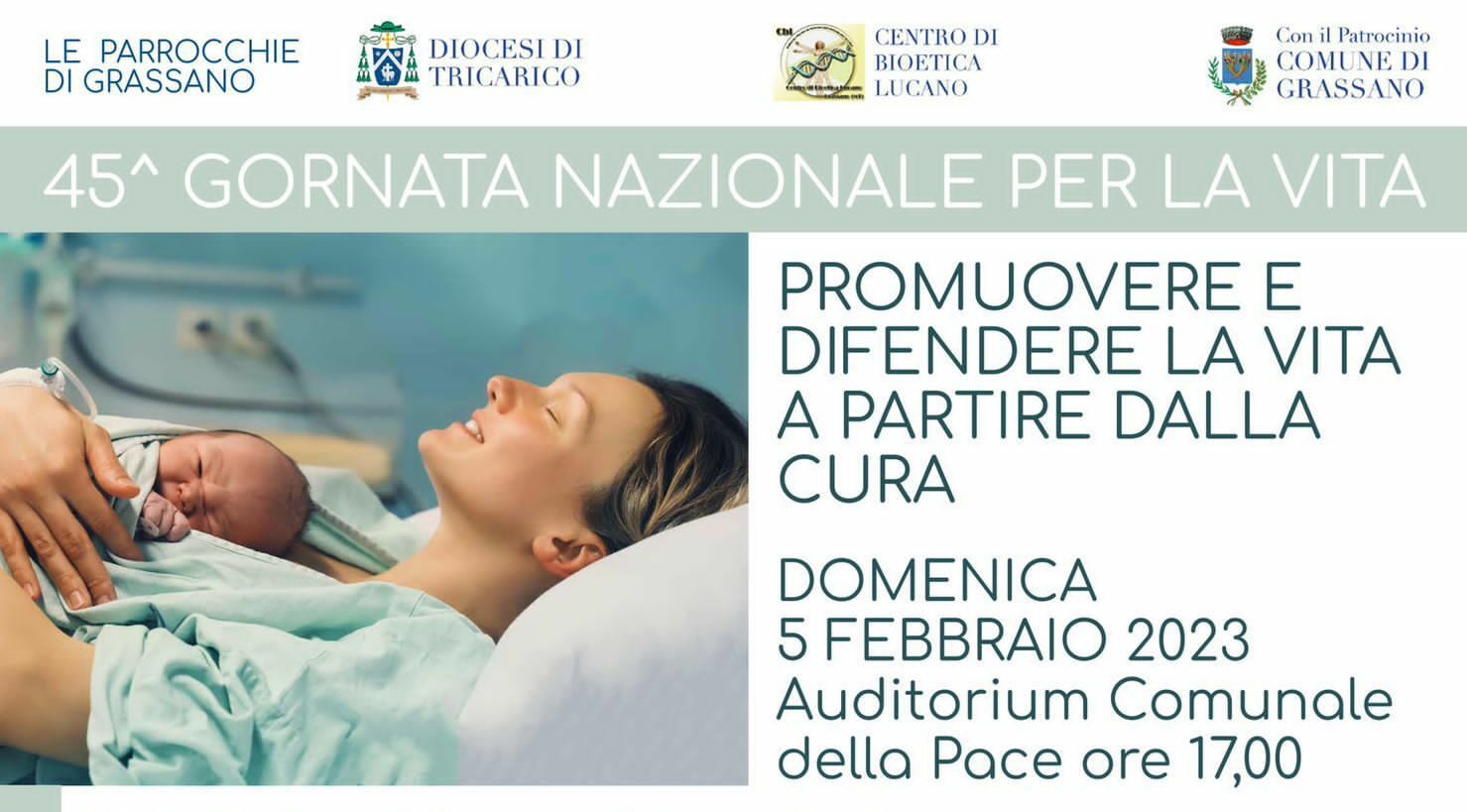 “Promuovere e difendere la vita partendo dalla cura”, domani tavola rotonda a Grassano promossa dalla Diocesi di Tricarico