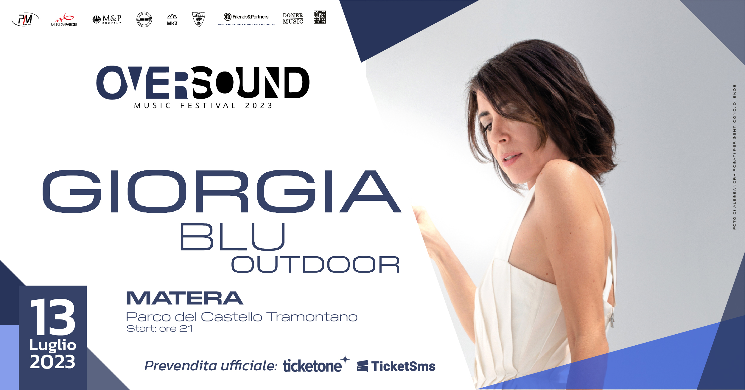 Matera, il 13 luglio Giorgia fa tappa all’Oversound Music Festival con il suo “Blu Live Outdoor” Tour