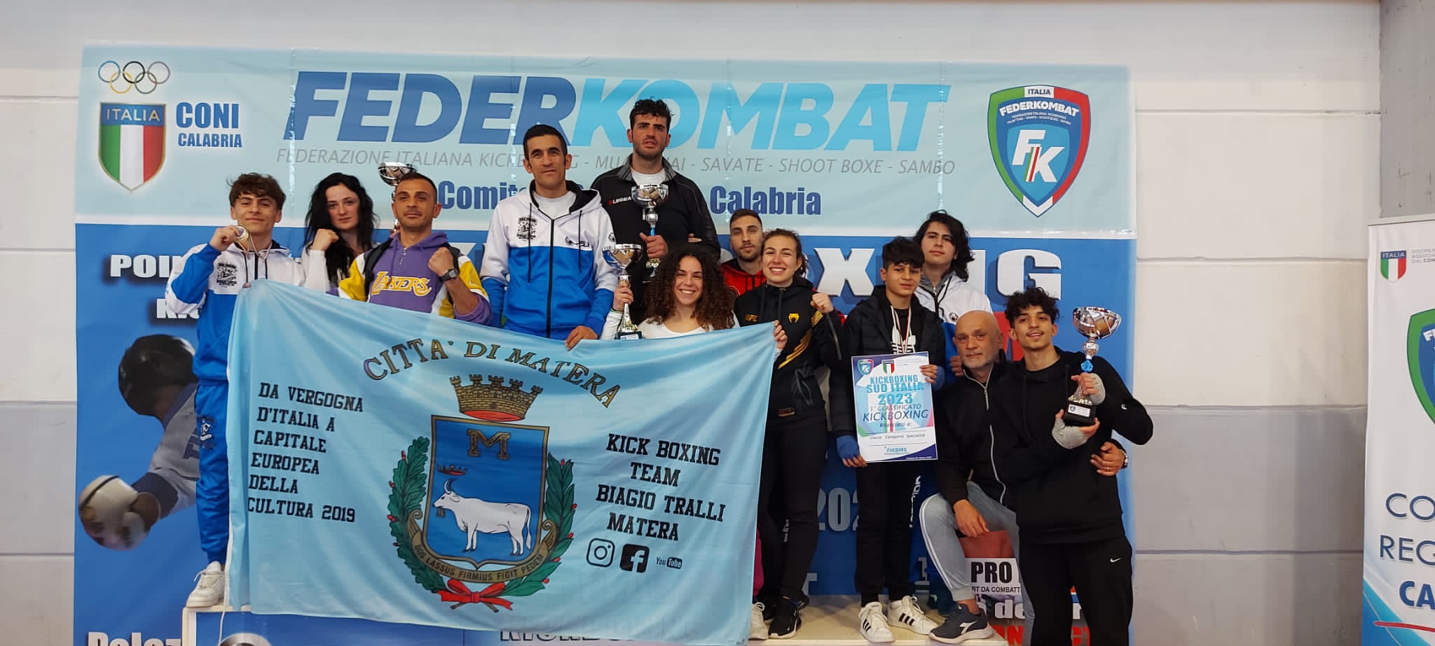 Al Trofeo Kickboxing Sud Italia quattro ori, due argenti e un bronzo per la Dynamic Center del Maestro Tralli