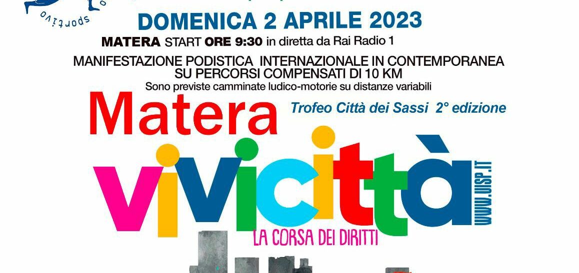 Uisp Matera presenta il “Vivicittà” 2023 in programma domenica 2 aprile