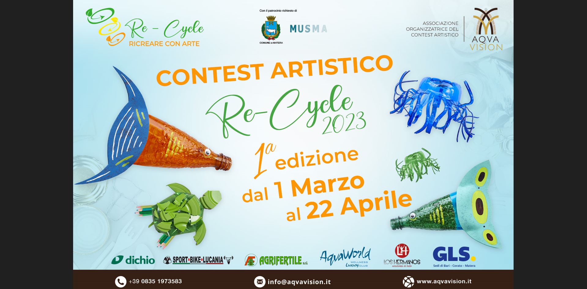 “Re-Cycle: ricreare con arte”: a Matera contest artistico promosso dall’associazione culturale AqvaVision
