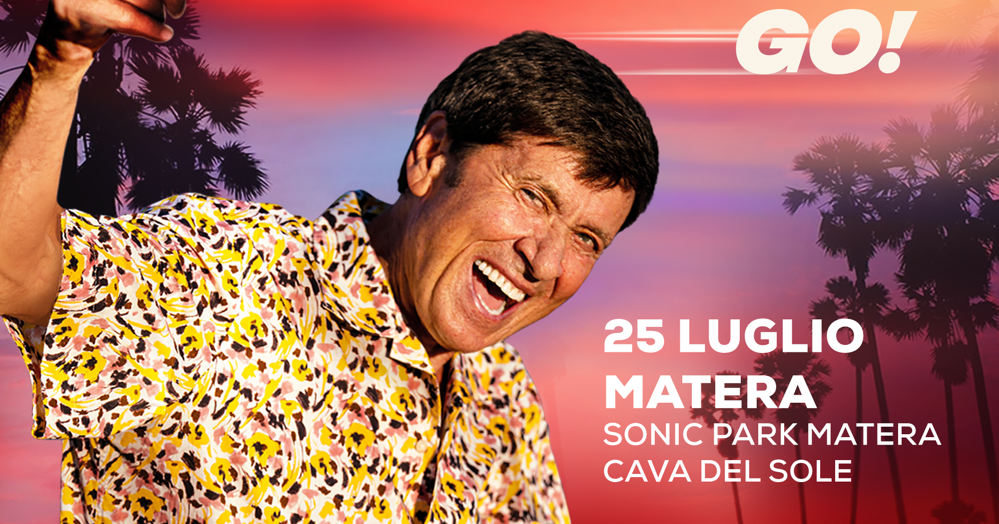 Gianni Morandi il 25 luglio a Matera con “Go Gianni go! Estate 23”
