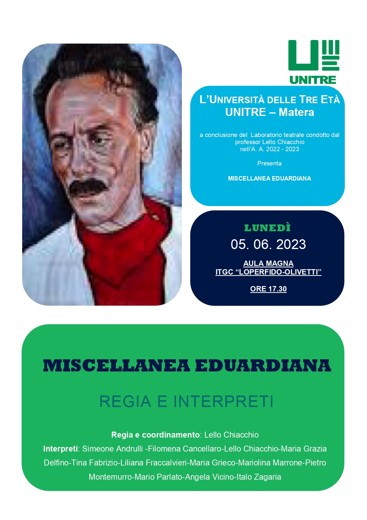 Il 5 giugno nell’Aula Magna dell’ITGC “Loperfido-Olivetti” l’UNITRE di Matera presenta “Miscellanea Eduardiana”