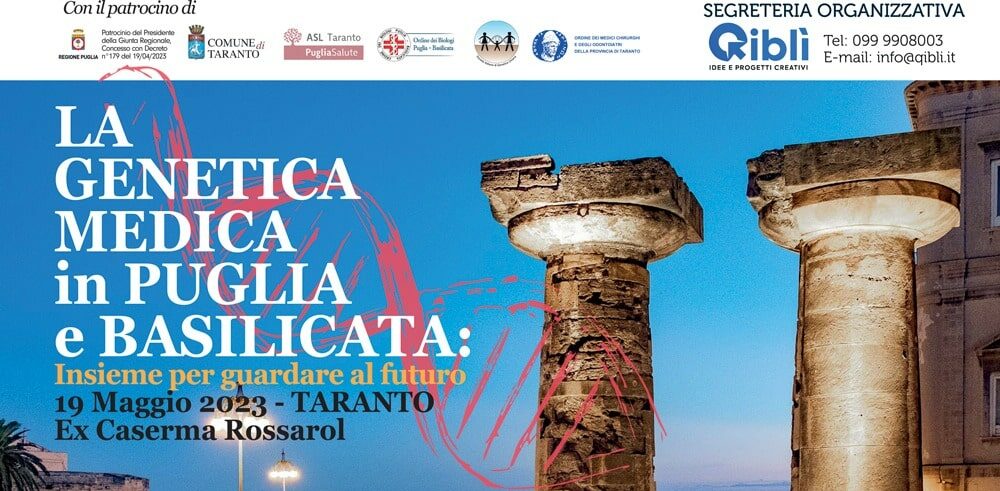“La Genetica Medica in Puglia e Basilicata: insieme per guardare al futuro”, convegno il 19 a Taranto