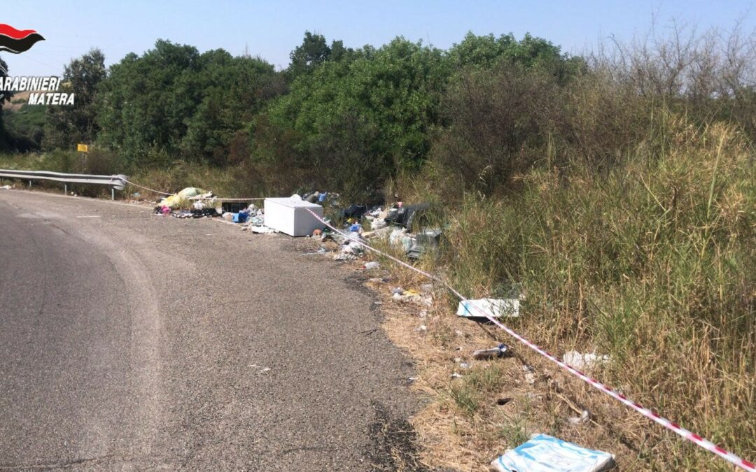 Matera e provincia: contrasto all’abbandono incontrollato di rifiuti. Controlli e sequestri da parte dei Carabinieri
