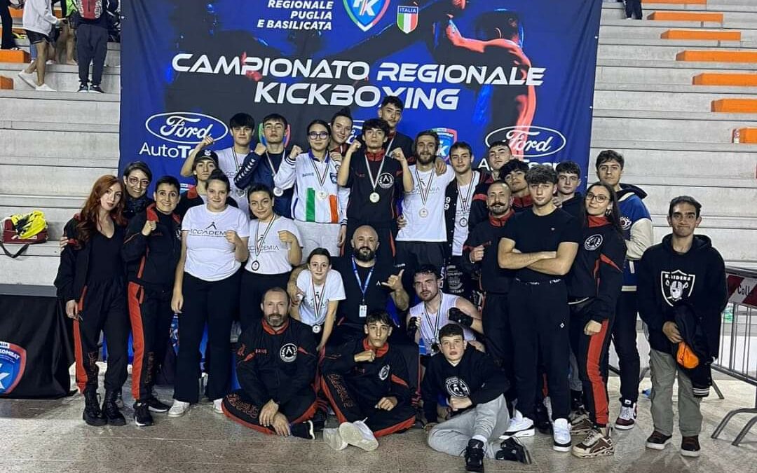 Campionati regionali Puglia di Kickboxing, ori per l’Accademia di Monaco