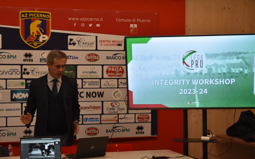 Sesta tappa dell’Integrity Tour a Picerno: il club lucano ha ospitato l’iniziativa promossa da Lega Pro e Sportradar AG