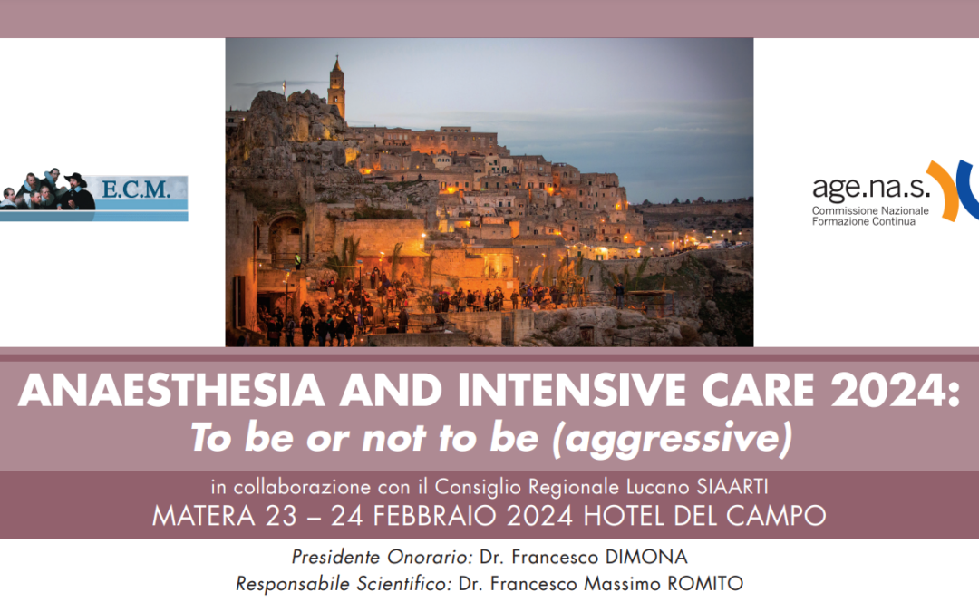  A Matera il 23 e 24 febbraio ottava edizione del convegno su Anestesia e Rianimazione