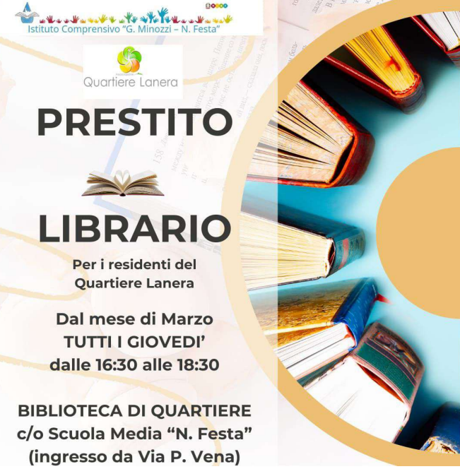 Matera, aperta ogni giovedì per i residenti del quartiere Lanera la biblioteca della scuola media “Nicola Festa”