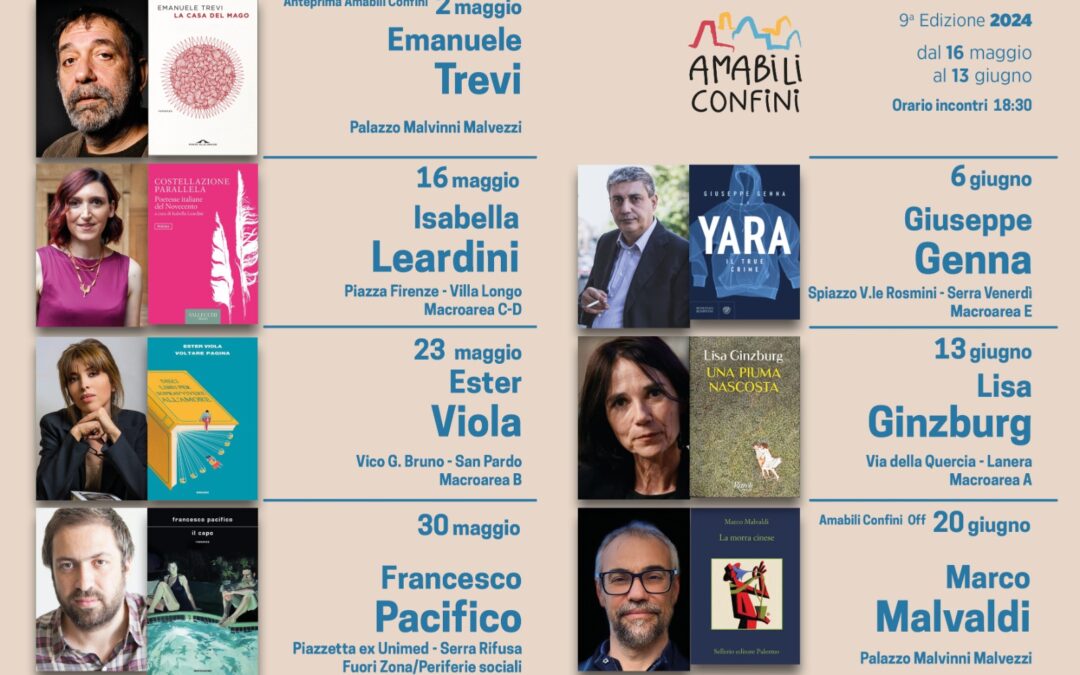 Amabili Confini – nona edizione, il programma della rassegna. Anteprima il 2 maggio con lo scrittore e critico letterario Emanuele Trevi
